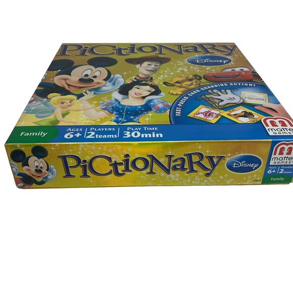 Disney 2012 Pictionary Game Family Board Games Mattel COMPLETE - Picture 5 of 6